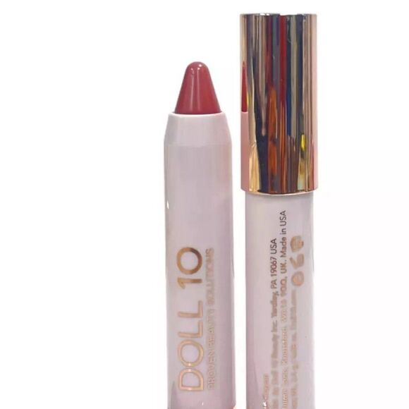 New Two (2) DOLL 10 Lip Crayon "Let Go" Cranberry Full Size. Makeup Lipstick - Picture 2 of 14